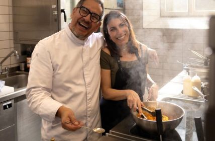 Rosa Roccaro enthüllt Frühlingsspeisekarte frisch im ehrwürdigen Kloster (Foto: Kloster Eberbach. Jason Sellers)